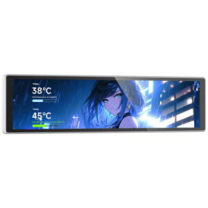 Jungle Leopard 9.16 �C���` �t���~�j�T�u���j�^�[�APC �P�[�X�Ή�|1920*480 IPS �𑜓x �J�X�^�}�C�Y�\�ȉ��x�\���X�N���[��|USB Type-C 9 �s���}�U�[�{�[�h�ڑ��AWindows ���ڃm�[�g PC