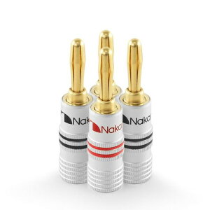 Nakamichi�o�i�i�v���Obananaplugs24K�����b�L�X�s�[�J�[�P�[�u���R�l�N�^�[�A���~���^���V�F��12AWG-18AWG�Q�[�W�T�C�Y4mm(4��(2�y�A�o�i�i�v���O)