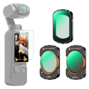 K&F CONCEPT FD161 OSMO Pocket 3/4�p ���C���t�B���^�[ CPL+1/4�u���b�N�~�X�g+ND2-32 �\�t�g���� �R���g���X�g���� ���ˏ��� �����ʒ��� 28�w�i�m�R�[�e�B���O �����h��