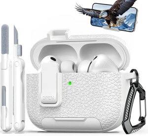 RFUNGUANGOAirPodsPro3�P�[�X���U�[�A�L�[�`�F�[���A�X�}�z�z���_�[�t���BAirPodsPro3�P�[�X�Ή��B�ϏՌ����Ə��ɋ���(�z���C�g)