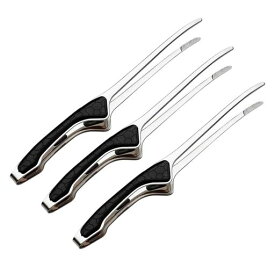 PAVIKEトング焼肉ステンレス(3本セット)キャンプバーベキュー指先トング火傷防止ハンドル設計ピンセット料理薬味調理用ピクニック料理店用