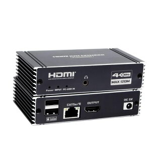 4K30Hz120mHDMIKVM�G�N�X�e���_�[�AUSBKVM�R���g���[���Ή�HDMI�G�N�X�e���_�[(RJ45�ڑ��ACat5e/Cat6�P�[�u���o�R��120m�`���\�APOC�Ή��A���[�v�T�|�[�g�AUSB�L�[�{�[�h/�}�E�X�Ή�)PC�p�R���s���[�c