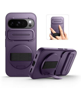 SURITCH �Ή�Google Pixel 10 Pro XL �P�[�X�A360°��]���n���h�X�g���b�v�A�d�b�O���b�v�z���_�[�A�C���r�W�u���L�b�N�X�^���h�A�X���C�h�J�����J�o�[�t���A���ȑϏՌ��ی�J�o�[ - �p�[�v��