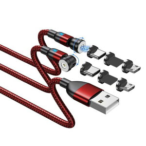 マグネット充電ケーブル急速充電USB充電にも対応したマグネット式USB充電コードUSBType-C、MicroUSB、Type-L磁石防塵着脱式(0.5m*2)
