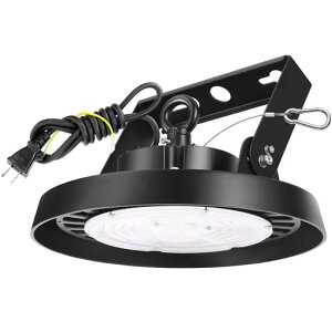 LED���V��Ɩ� 100W���V�䓔[1.5M�z���v���O�t] 100-277V 5000K�����F 14000LM(1000W���ⓔ����)UFO�^�n�C�x�C���C�g[3�N�ۏ�] IP65�h���h�o LED������ �f���� ��Ɠ� ���ԏ� �^���� �H��Ɩ� �q��