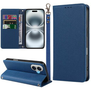 MINIKA iPhone 16 �p �P�[�X �蒠�^ �X�g���b�v�t�� ����PU���U�[ 3���̃J�[�h�����[ �������y�_�[�N�u���[�z