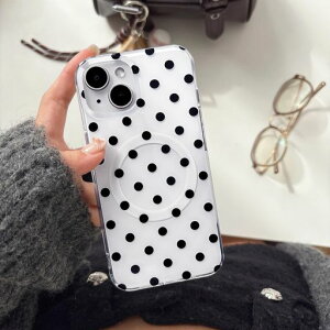 UEEBAI�Ή�iPhone14Plus/15Plus�p�̃P�[�XTPU�h�b�g���X�}�z�P�[�XMagSafe�Ή��������ʖ͗l�l�C�������P�[�X���^�y�ʑϏՌ��o���p�[�X�}�z�P�[�X-�u���b�N