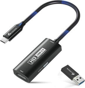 GUERMOK�L���v�`���[�{�[�hUSB3.0HDMItoUSB-A/C(PD100W�Ή�)1080P60fps�^��Type-C�A�_�v�^�[�t��Oculus/Quest3�EiPad�EMac�ESwitch�EPS5/PS4�Ή��u���b�N