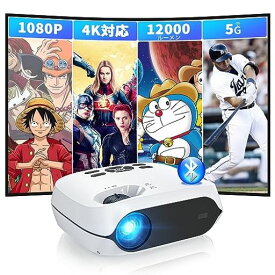 【小型プロジェクター】 HAPPRUN 12000LM ネイティブ1080P BLUETOOTH5.1搭載 5GWIFI 4K対応 家庭用 ホームプロジェクター フル HD高輝度 300”大画面 内蔵HIFIスピーカー 75%ズーム機能