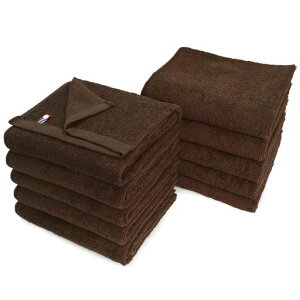 美容系今治タオル業務用フェイスタオル10枚組村上タオルエムカラー34x86cmエステサロン用全100色軽量薄手(No.100モカ)mc-ft10