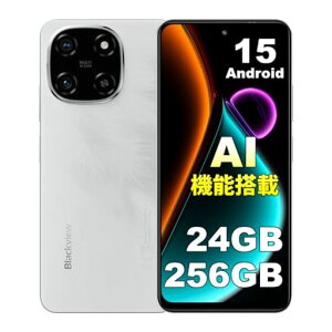 BlackviewCOLOR6�X�}�[�g�t�H���{��SIM�t���[|AI�@�\����|Android15�X�}�z|24GB+256GB(2TB�g���\)|6.67�C���`����|50MP