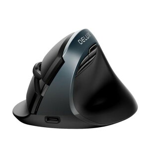 DELUX �G���S�m�~�N�X�}�E�X ���� �É� ���^ �c�^�}�E�X BLUETOOTH 5.2 & 2.4GHZ �[�d�� 6�{�^�� 4000DPI ���ւ̕��S���y���A���b�v�g�b�v/PC/MAC�p(M618MINI - �u���b�N�O���[)