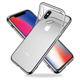 YOURIAD IPHONE XS X ケース カバー | 透明 クリア ソフト カバー| 特徴 軽量 薄型 ストラップ 滑り止め ワイヤレス充電対応 落下防止 TPU(IPHONE XS X)