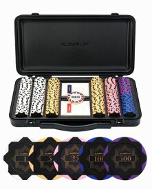 SLOWPLAY NASH クレイポーカーチップセット 14G テキサスホールデム 300枚 [チップバリュー表記あり] と耐久性に ポリカーボネート製ケース ポーカープレイヤーへのギフト
