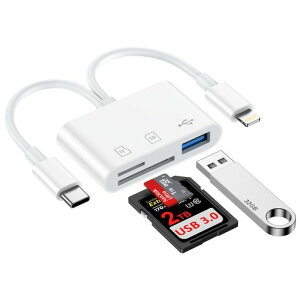 �y2025MFi�F�ؕi�z�^�C�vc�J�[�h���[�_�[LightningiPhone17SD�J�[�h���[�_�[�g��USB-COTG�P�[�u��iPhone�������J�[�h���[�_�[USB3.0/SD/MicroSD�ϊ��A�_�v�^