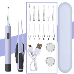 耳かきライト光る耳かきLEDライト付き耳かきUSB充電式光る耳かきルーペ耳掃除、マルチスタイルの交換可能なイヤーチップ耳掃除光る耳かき子供用お年寄り用家庭用耳かきライトイヤーク…