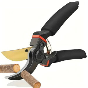 abzdfty剪定バサミ切れ味SK5高炭素鋼刃剪定ばさみ剪定鋏チタンコーティング錆びにくい枝切りバサミ軽量化アルミハンドル握りやすい果樹庭木盆栽庭園作業ガーデニング観葉植物