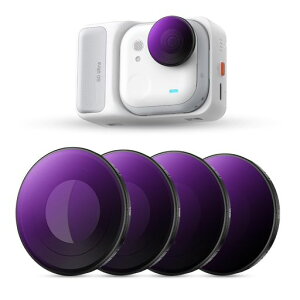 K&FCONCEPTInsta360GOUltra専用フィルターセット一枚2役ND&PLフィルターセット(ND8&PL+ND16&PL+ND32&PL+ND64&PL)レンズ保護AGC光学ガラス高透過率プロテクトフィルタ