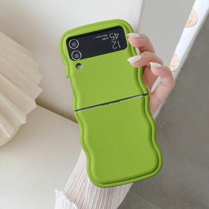 UEEBAI�Ή�SamsungGalaxyZFlip3/ZFlip45G�p�̃P�[�X�\�t�g�V���R���J�o�[�����������X�}�z�P�[�X�E�F�[�u�f�U�C�����C�����X�[�d�Ή��y�ʔ��^�ϏՌ��g�^�o���p�[�X�}�z�P�[�X