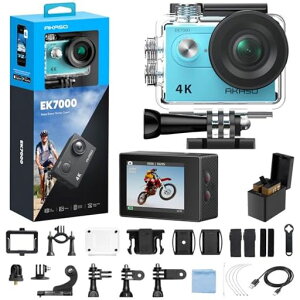AKASO�A�N�V�����J����EK70004K30FPS20MP�����J����WiFi����Type-C�O���}�C�N�Ή�40M�h��170�x�L�p�����Y1050mAh�o�b�e���[2�t���A�N�V�����J���E�F�A���u���J�����L�x�ȃA�N�Z�T���[