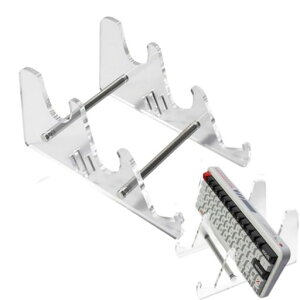キーボードスタンドキーボードオフィス用キーボードホルダー|キーボード傾斜台アクリル3段キーボードストレージホルダータブレット写真フレーム用透明なアクリルキーボードディスプ…