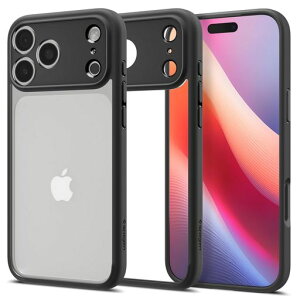 Spigen �y�n��18�N�̋Z�p�́z iPhone 17 Pro �P�[�X �ČRMIL�K�i �N���A �X�g���b�v�z�[�� �ϏՌ� �E���g���E�n�C�u���b�h (�}�b�g�E�u���b�N) ACS10065