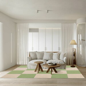 ジョイントマットBOBOタイルカーペットタイルマット床保護ズレにくい洗えるカット可能吸着カーペットペット猫犬用掃除ラクラク防音床暖房対応(ライトグリーン*アイボリー30*30cm*40枚入り)