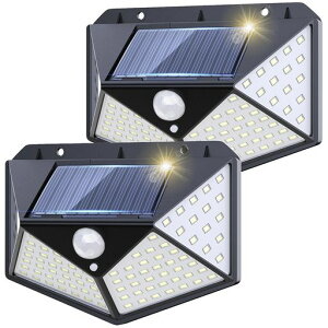 ソーラーライト屋外防水【2025新版2個入り】防犯3つ知能モード自動点灯/消灯ソーラーセンサーライト大容量電池太陽光発電電気代ゼロ玄関/廊下/庭/壁掛け/駐車場/停電時など照明用