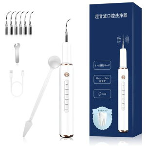 超音波歯クリーナー口腔洗浄器5モード調整可能USB充電式内蔵LEDライト照明携帯用歯清潔器BTT4