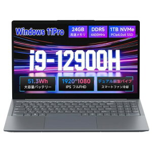 �m�[�g�p�\�R���yCore i9-12900H 14�R�A20�X���b�h(�ő�5.0GHz) 24GB DDR5|1TB PCIe3.0 NVMe SSD�z�m�[�g�p�\�R�� 15.6�C���` 51.3Wh��e�ʃo�b�e���[