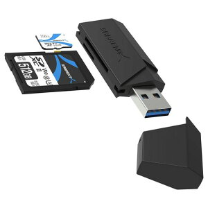 SABRENTSuperSpeed2�X���b�gUSB3.2Gen1�t���b�V���������J�[�h���[�_�[(Windows�AMac�ALinux�A����ѓ����Android�V�X�e���p):SD�ASDHC�ASDXC�AMMC/�}�C�N��SD�AT-Flash�Ή�