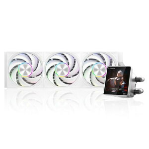 PCCOOLER CPS DT360 ARGB Display �ȈՐ���CPU�N�[���[ 360mm���W�G�[�^�[ TDP320W 3.4�C���`IPS LCD�f�B�X�v���C(�J�X�^�}�C�Y�Ή��E�}�O�l�b�g��)ARGB���C�e�B���O �Z���~�b�N�x�A�����O Intel