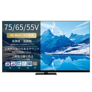 REGZA 65�C���` 4K Mini LED�t�� �X�}�[�g�e���r Dolby Atmos 65E770S 2026�N���f��