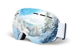 [ZTZV]スキーゴーグルスノーゴーグルスノーボードゴーグルアップグレードスノースポーツ用ゴーグル【2025新登場】防止紫外線防風/防雪/曇り防止メガネ対応軽量と耐衝撃適用大人男女の登…