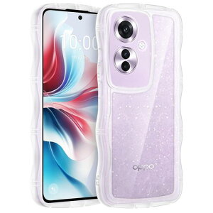 FOR OPPO Reno11 A �P�[�X �N���A �E�F�[�u �����O�t�� TPU�g��̃o���p�[ ���� �X�}�z�P�[�X ���킢�� ���˂��� �I�b�| Reno11 A �E�F�[�u �f�U�C�� ���� �؍� �����p ���^ �l�C ������� �ϏՌ��c