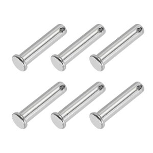 PATIKILクレビスピン6個10mmx45mmシングル穴304ステンレスフラットヘッドピン機械家具芝刈り機用シルバー