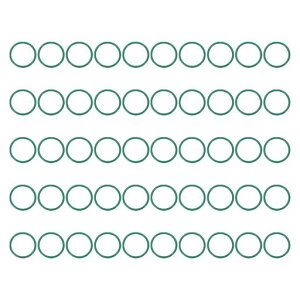 PATIKILoリングゴムパッキンオーリング20mm外径17mm内径1.5mm幅50個耐熱耐油防水FKMシーリングエアコン交換汎用水道配管蛇口自動車圧縮機バルブ修理緑