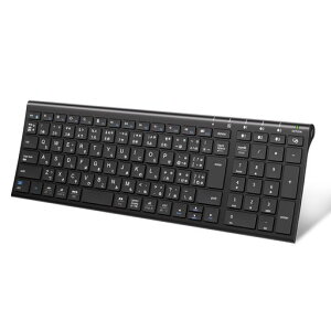 iCleverキーボードBluetoothワイヤレスパンタグラフ日本語JIS配列3台同時接続可能テンキー付きフルサイズ超薄型静音設計充電式Type-C無線コンパクトラップトップパソコン用スマホPC