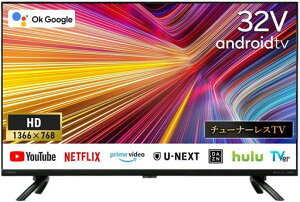 [AndroidTV]`[i[Xer32V^X}[gerVOD32C`HD1366x768HDR[YouTubeEprimevideoENETFLIXΉ/GoogleAVX^g@\/DolbyAudioΉ]