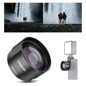 UlanziCL-006スマホ望遠レンズ60mm高倍率HD2.5Xスマホレンズスマホ用カメラレンズスマートフォン用焦点距離500-700mm17mmネジ式/クリップ付き外付け式小型運動会/旅行/動物