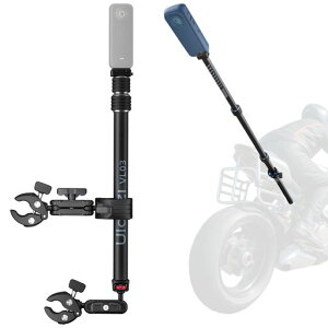 UlanziVL03�I�[�g�o�C�o�C�N�n���h���o�[�_�u���N�����v�}�E���g���]�Ԏ��B��_�C���r�W�u���Z���t�B�[�X�e�B�b�N�X�[�p�[�N�����v3�i�L�k100cm360°��]1/4�l�W�A���~��insta360X5�p/X4/XONE�p