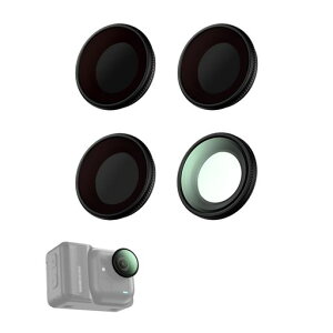 JJC4������Insta360GOUltra�pND+CPL�t�B���^�[�Z�b�gCPLND8ND16ND32ndfilter�����ʒ����F�ʃR���g���X�g����HD���w�K���X�A���~�t���[���J�����ی�t�B���^�[�����ߗ�