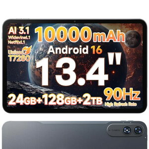 13�C���` �^�u���b�g Android 16���� ��^ �^�u���b�g 90Hz��ʁA24GB RAM+128GB ROM+2TB�g���AGemini AI���� Tablet�A10000mAh&PD20W�}���[�d �����\ 8�R�AT7280�v���Z�b�T
