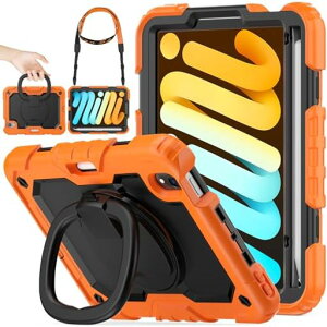 SEYMACstockiPadminiA17Pro/mini6�����O�n���h���ϏՌ��P�[�XiPadmini��7/6����8.3�C���`(2024/2021)��p�y�����[�V�����_�[�X�g���b�v�ی�t�B�����t���t���[��(�I�����W+�u���b�N)