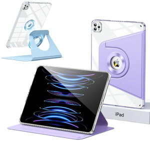 ���C�z��iPadAir13�C���`2025(M3)/2024(M2)/Pro12.9�J�o�[�c�u��������360�x��]�������y�����[�q���ϏՌ��J�o�[�}�O�l�b�g�X�z�����^�u���b�gPC�P�[�X�y�ʃp�[�v��