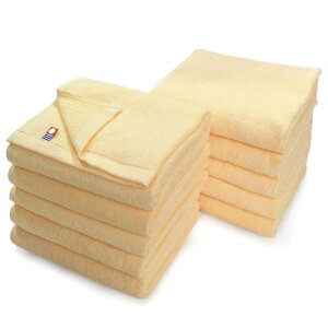 今治タオル業務用フェイスタオル10枚組エムカラー34x86cmエステサロン用全100色軽量薄手(No.50ハニーイエロー)mc-ft10