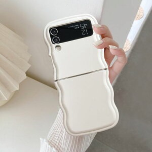 UEEBAI�Ή�SamsungGalaxyZFlip3/ZFlip45G�p�̃P�[�X�\�t�g�V���R���J�o�[�����������X�}�z�P�[�X�E�F�[�u�f�U�C�����C�����X�[�d�Ή��y�ʔ��^�ϏՌ��g�^�o���p�[�X�}�z�P�[�X