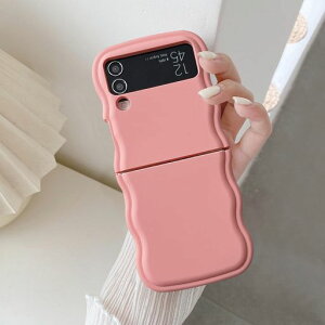 UEEBAI�Ή�SamsungGalaxyZFlip3/ZFlip45G�p�̃P�[�X�\�t�g�V���R���J�o�[�����������X�}�z�P�[�X�E�F�[�u�f�U�C�����C�����X�[�d�Ή��y�ʔ��^�ϏՌ��g�^�o���p�[�X�}�z�P�[�X