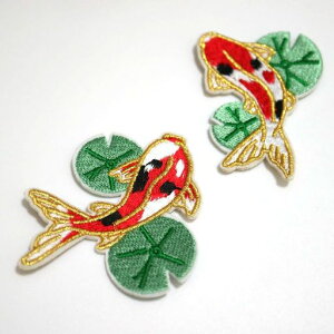 G-RUI2個/袋かわいい動物魚パッチ詰め合わせ衣類用小さな刺繍アイロン接着アップリケパッチ衣類ステッカーアイロン接着バッジ