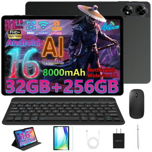 【Android16AIタブレット初登場】DOOGEEG6+アンドロイド16タブレット11インチ32GB+256GB+2TBTF拡張FHD+90Hz大画面WidevineL1Netflix対応8コアCPUT620